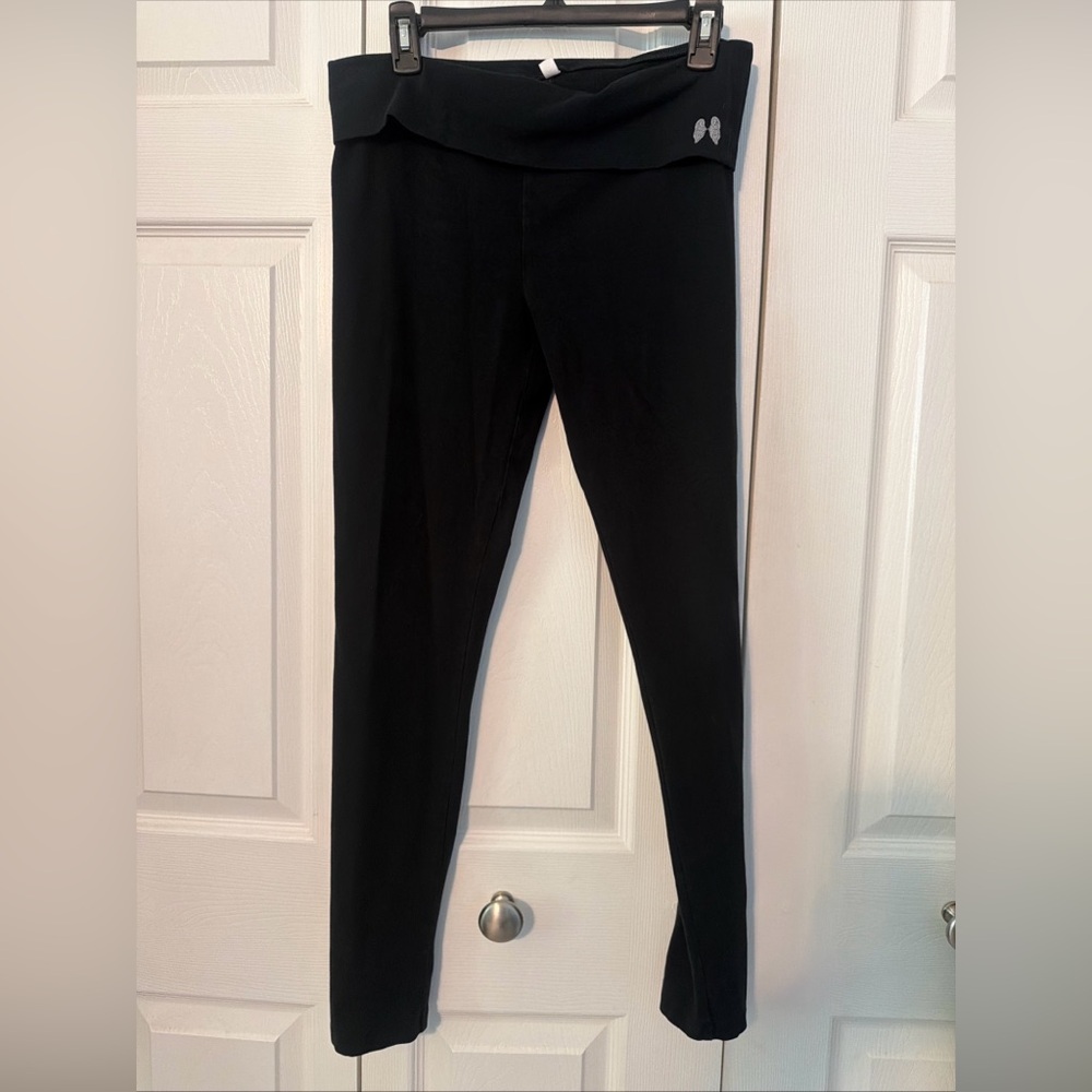 Victorias Secret PINK VINTAGE ANGEL WINGS Foldover Yoga Pants MEDIUM SHORT Y2K